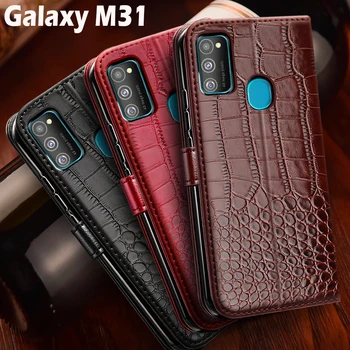 Samsung Galaxia M31 Prípade Kože Flip Peňaženky Karty Stojan Magnetické Book obal Pre Samsung M31 Prípade Samsung M31 telefón prípade