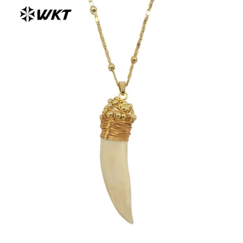 WT-JN237 Nové Best-Selling Mesiac Zub Zlaté Korálky Náhrdelník s Príveskom, Každodenné Všetci-okolo Šperky Zistenia Príslušenstvo