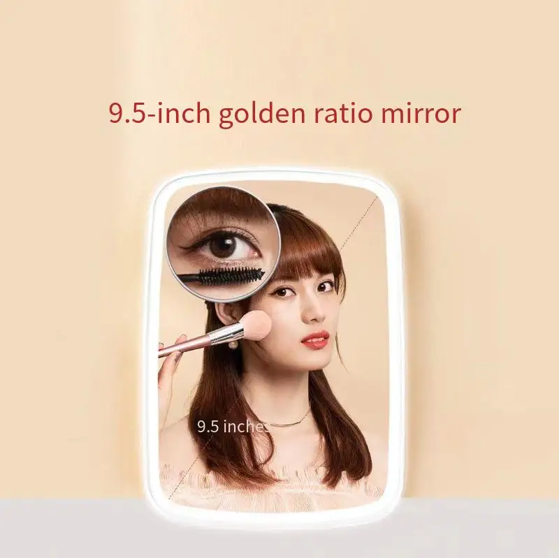 Xiaom Judy LED Make-up Zrkadlo so Svetlom Vyplniť Svetelné Kozmetické Zrkadlo Študentské Koľaje Ploche Stola Prenosné Skladacie Zrkadlo3